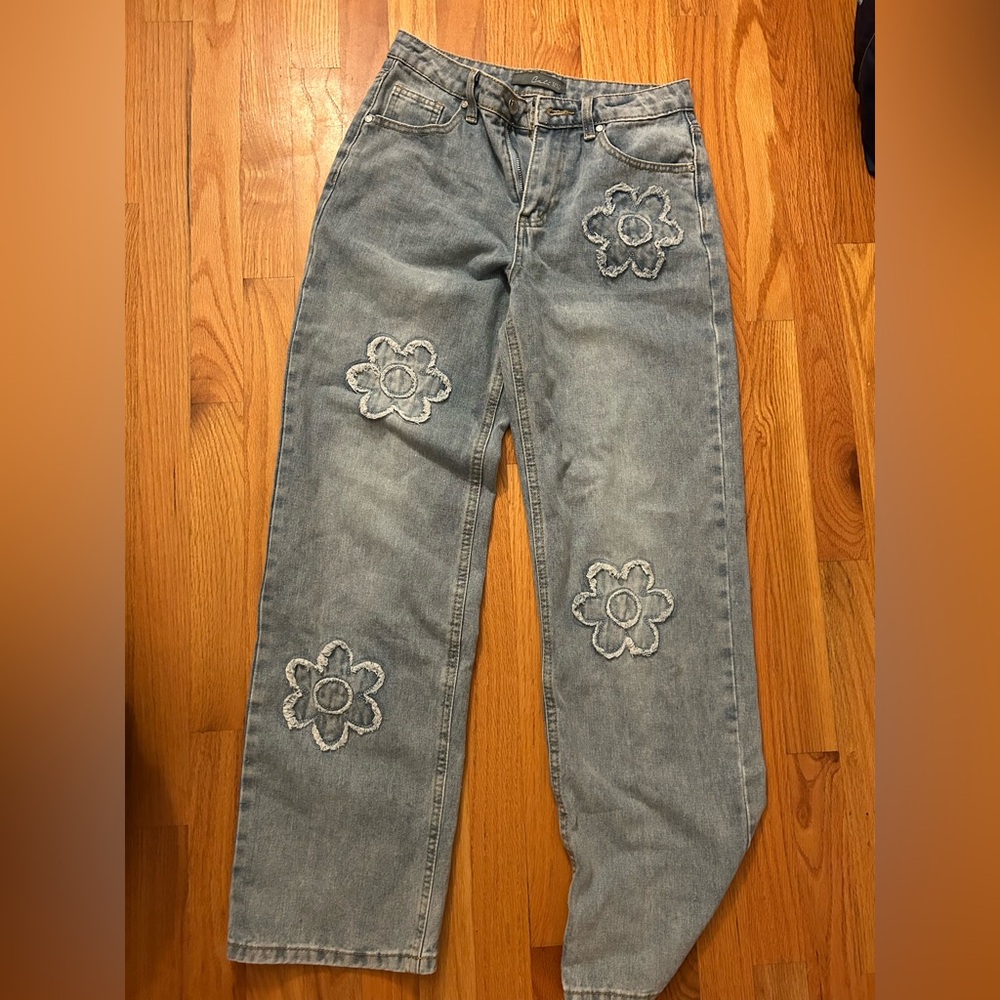 Floral Embroidered Women's Jeans